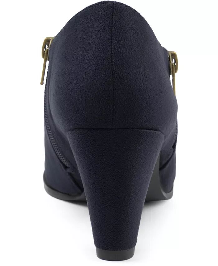 Женские полусапоги Sanzi с боковой молнией Shooties Journee Collection, синий — фото 3