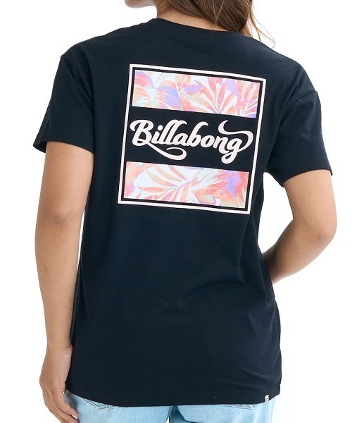 

Женская футболка Billabong с квадратным логотипом, укороченным кроем и принтом на спине, черный