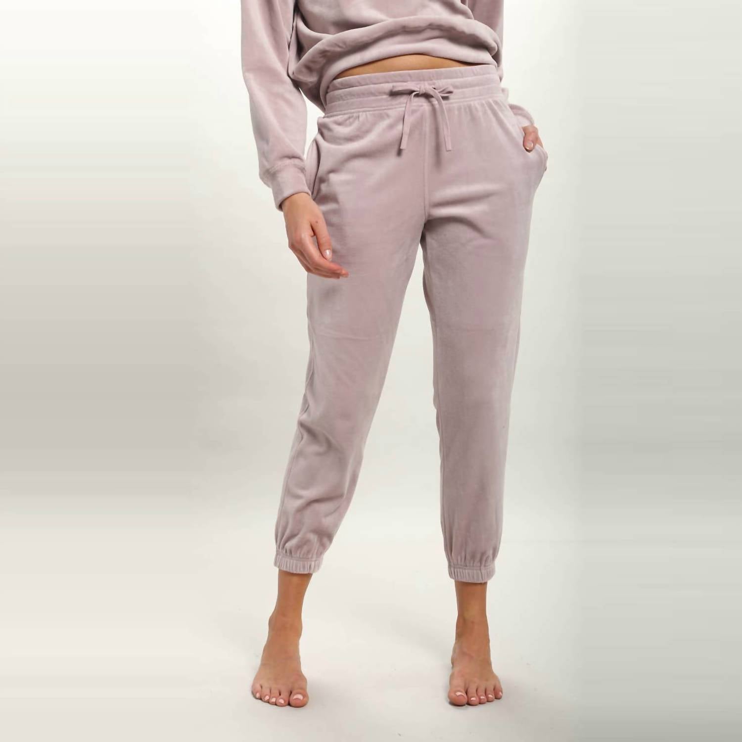 

Брюки-джоггеры в матовом розовом оттенке Mauve Mono b