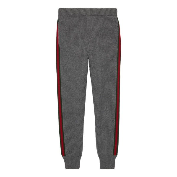 

Брюки wool cashmere pants with web 'grey' Gucci, серый