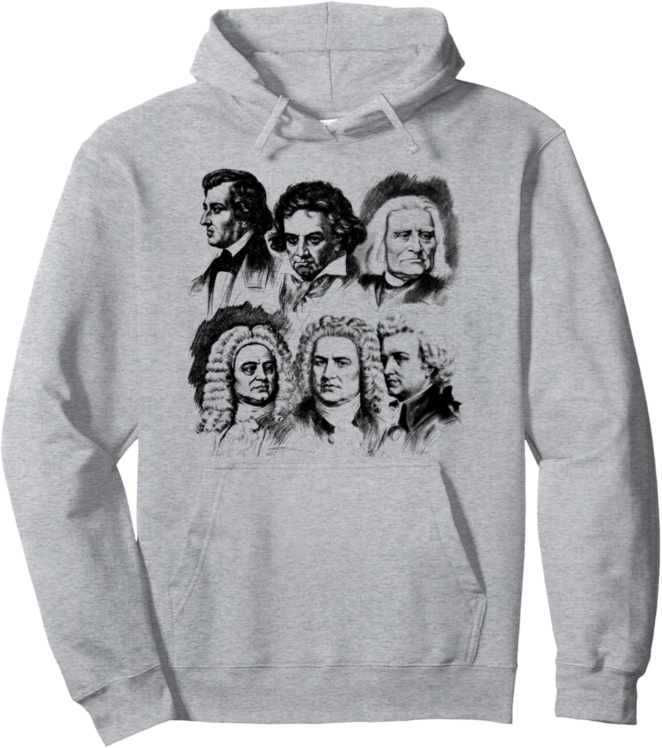 

Симфонический оркестр, классическая музыка, композитор, Бетховен Бах, толстовка Mozart Beethoven Bach Liszt, серый