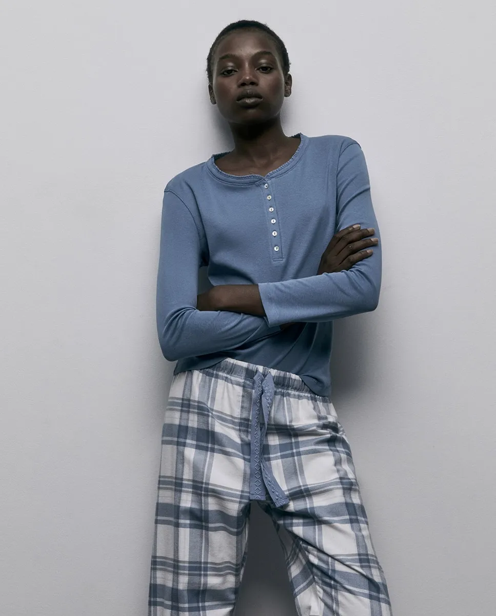 

Рубашка с кантом Sfera, синий