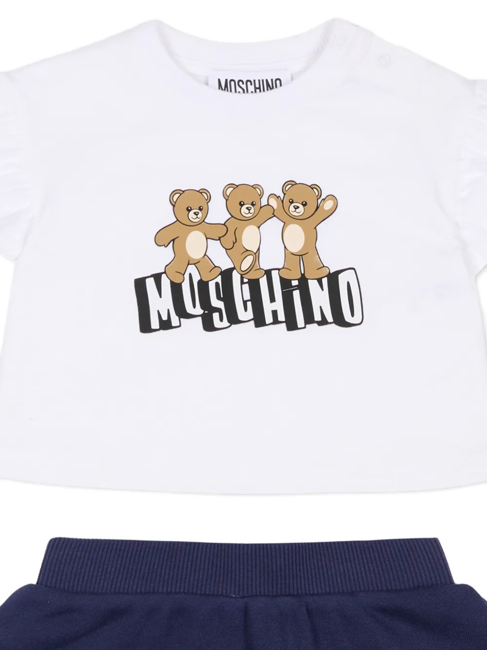 Комплект с юбкой с оборками Moschino Kids, белый — фото 3