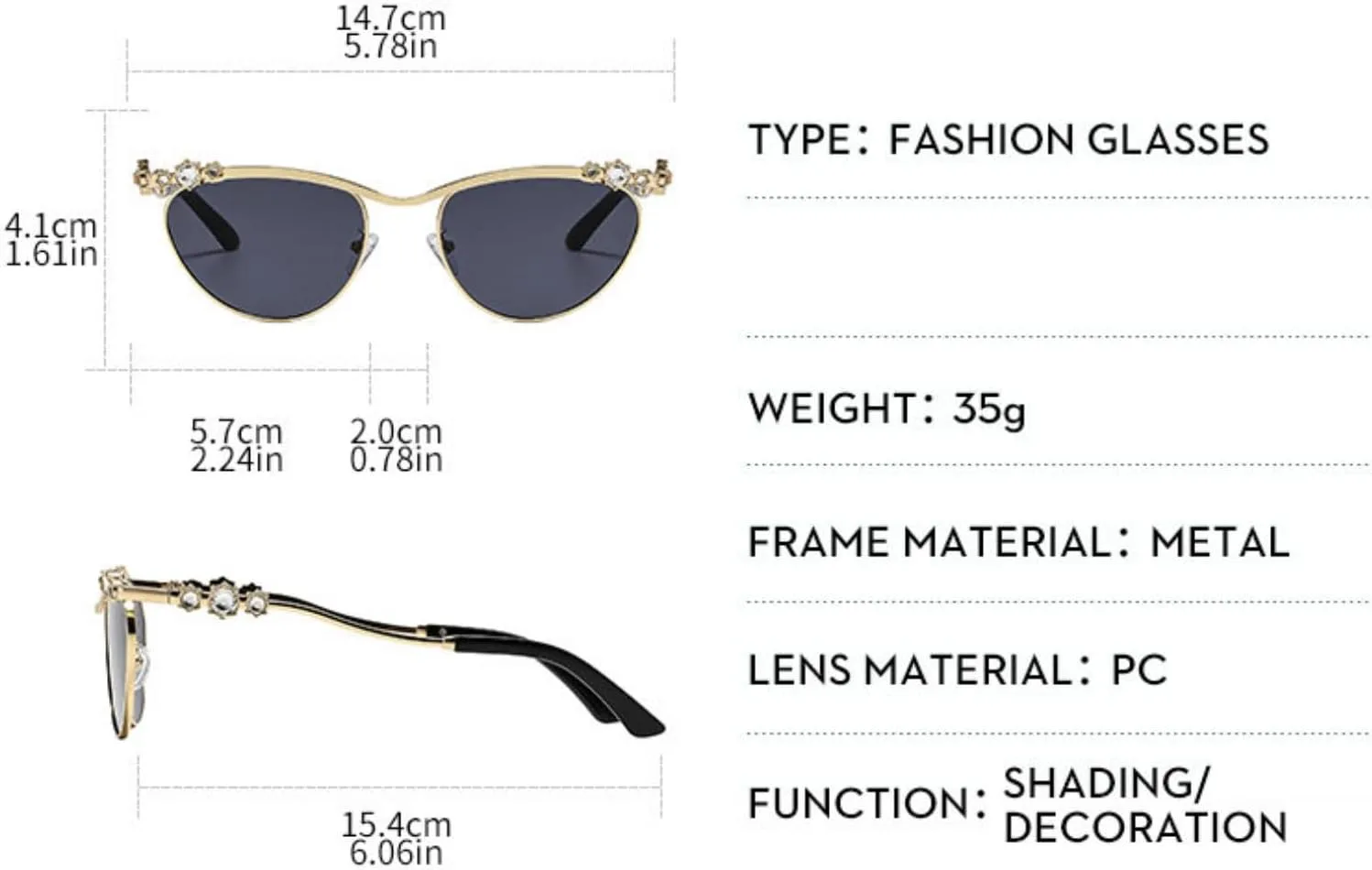 

Солнцезащитные очки Willochra Y2K овальной формы для женщин, роскошные модные очки в металлической оправе, «кошачий глаз», сексуальные очки со стразами для женщин, C2