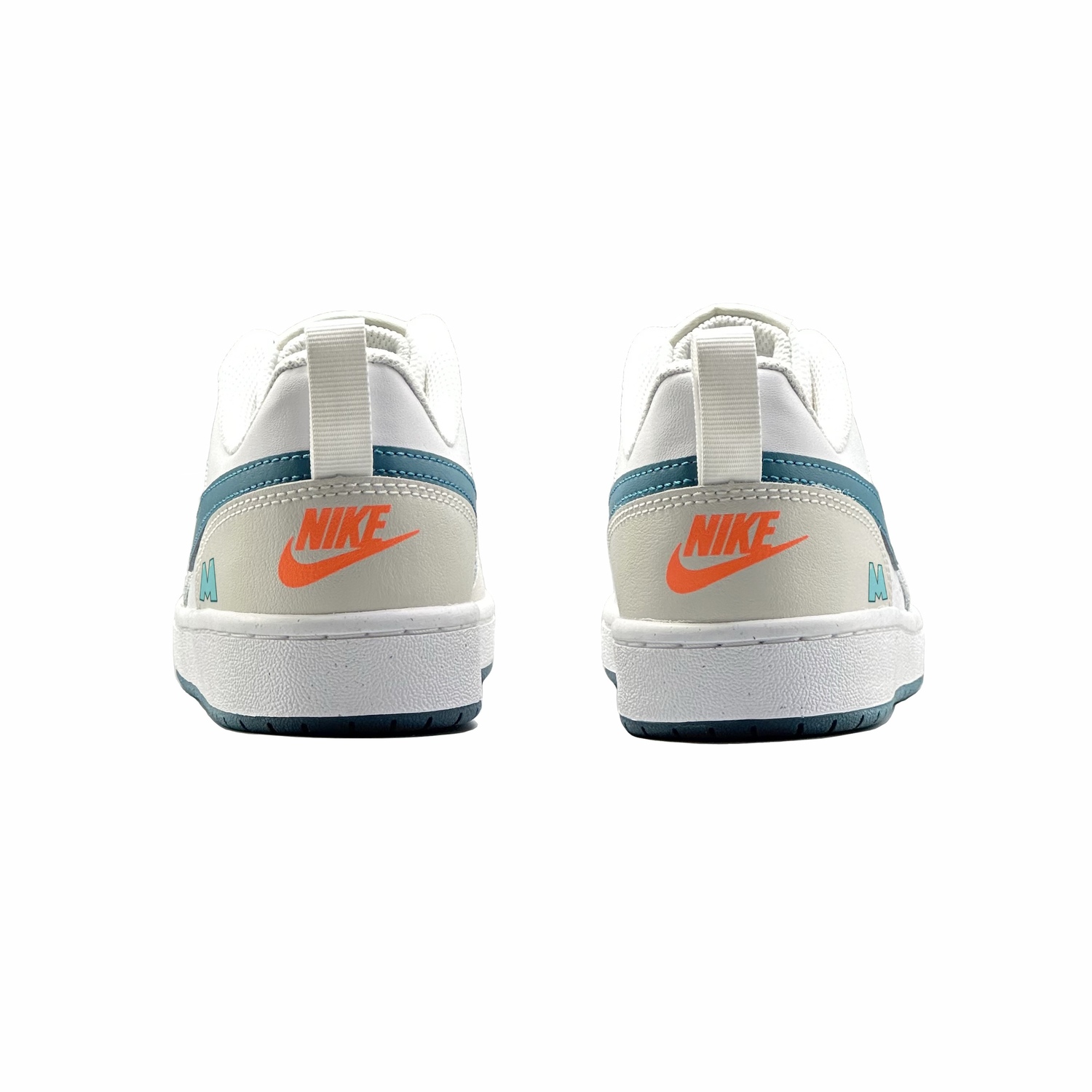 Nike Court Borough 2 Mist Shadow синтетическая кожа нескользящие устойчивые к истиранию низкие детские скейтбординг кроссовки — фото 3