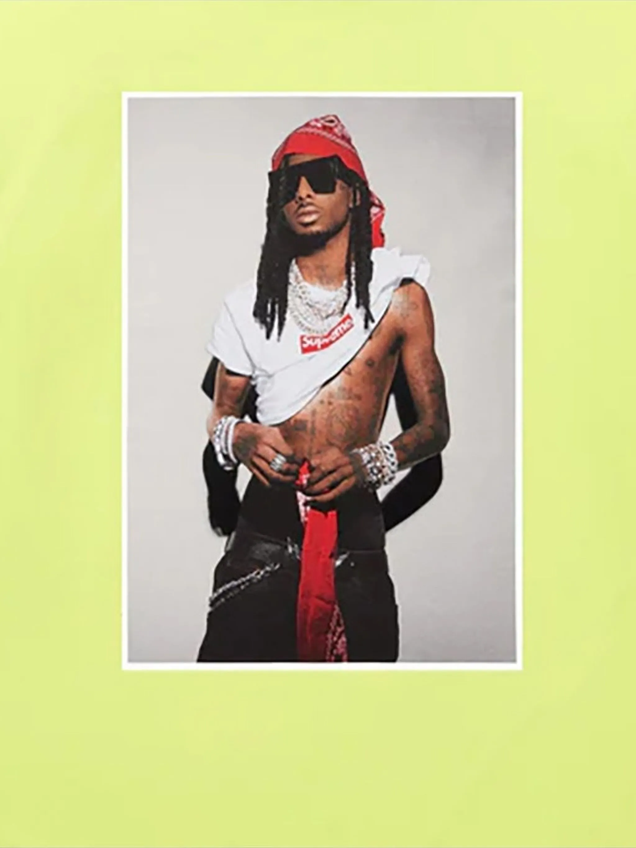 Футболка Stadium Playboi Carti Supreme, зеленый — фото 2