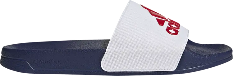 

Кроссовки Adilette Shower Slide 'White Victory Blue', белый
