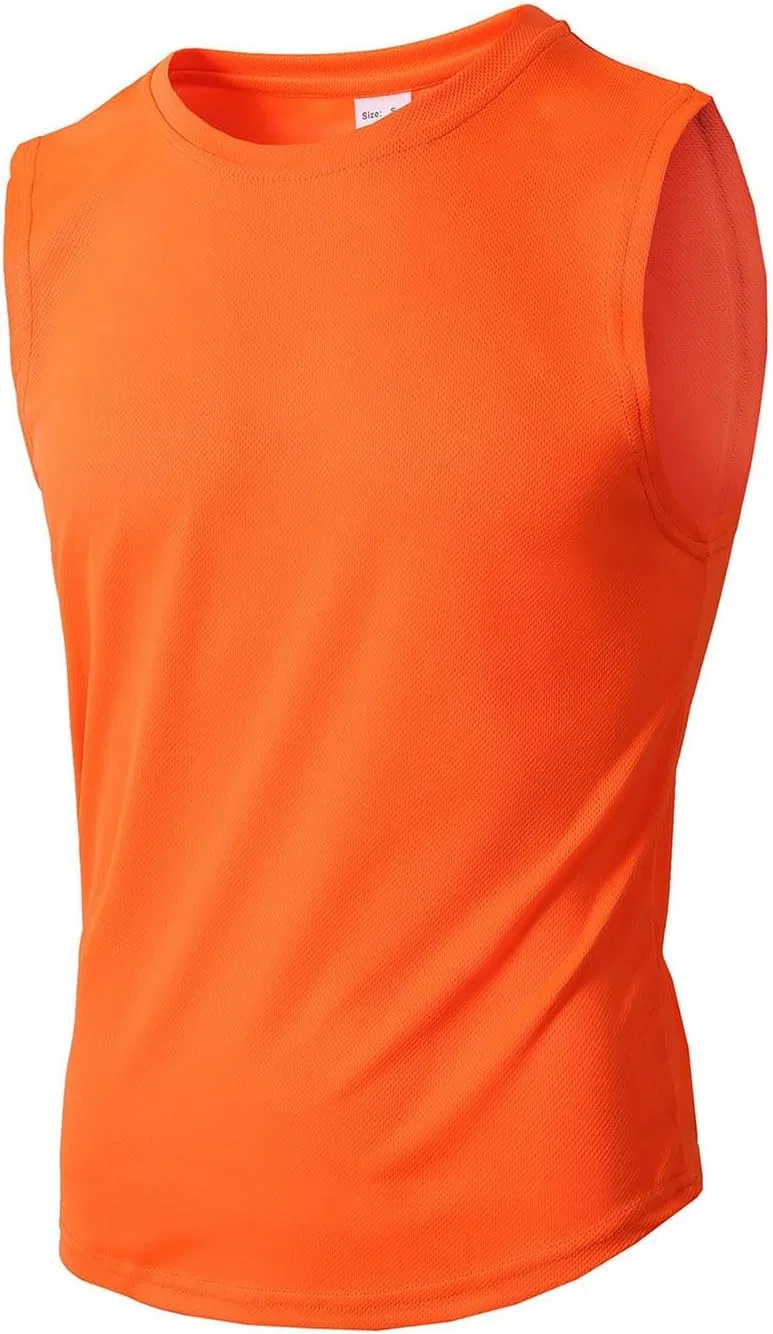 Мужской топ-безрукавка из сетки, Orange