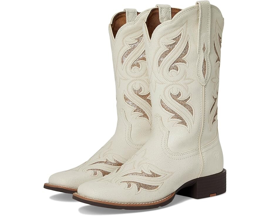 

Ботинки Ariat Round Up Bliss Western Boots, цвет Distressed Ivory