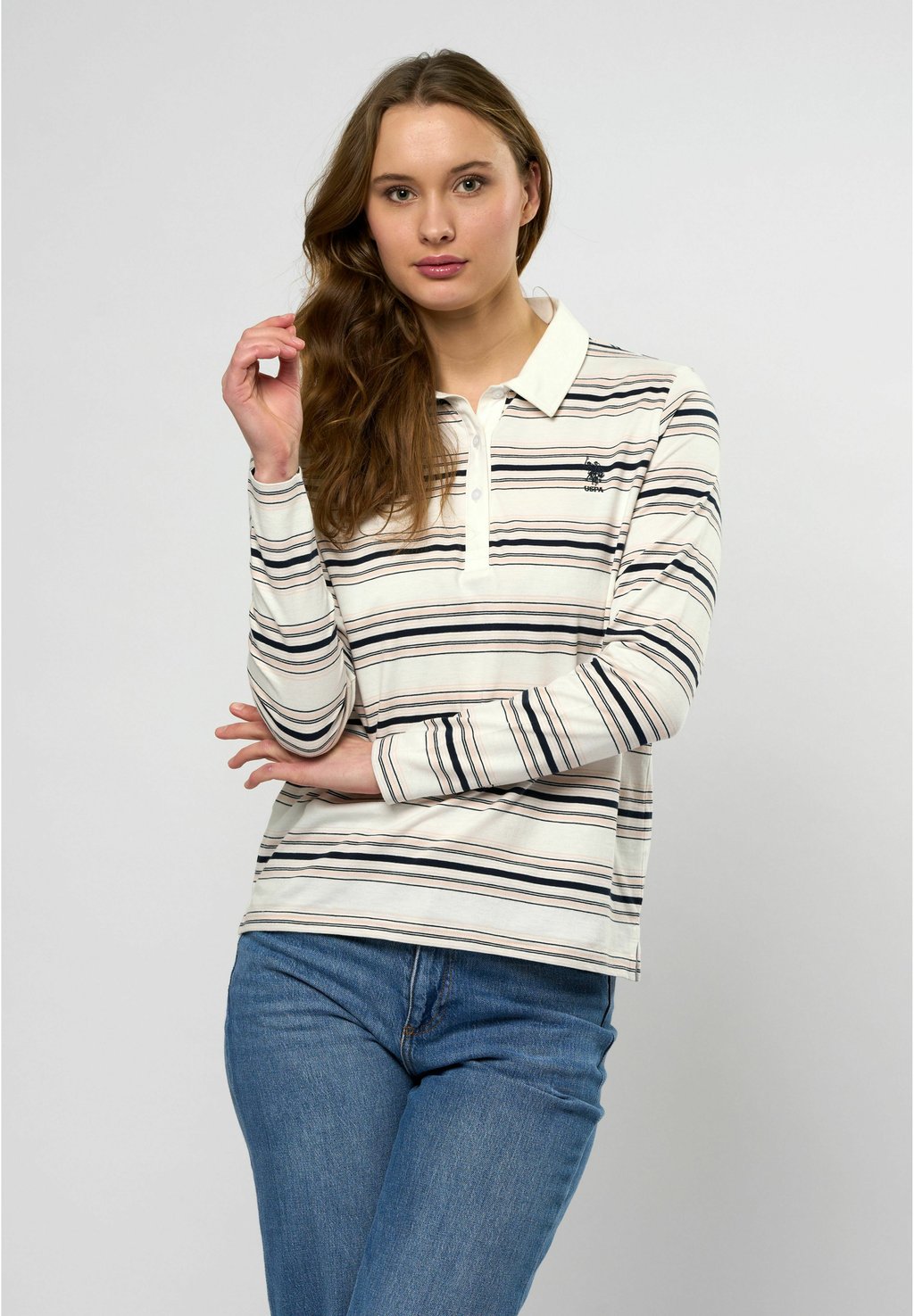 

Топ с длинными рукавами Polo shirt U.S. Polo Assn., белый
