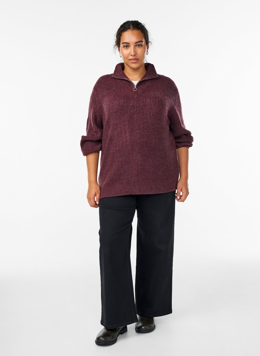 

Джемпер Zizzi Jumper, Winetasting Melange/Mottled Bordeaux