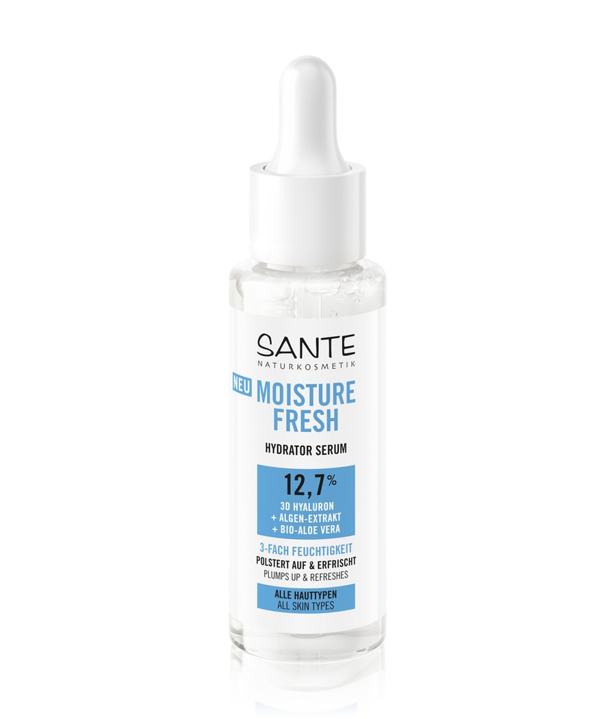 

Сыворотка для лица Sante Moisture Fresh Hydrator Serum mit 3D Hyaluron, Algenextrakt & Bio-Aloe Vera, 30 ml