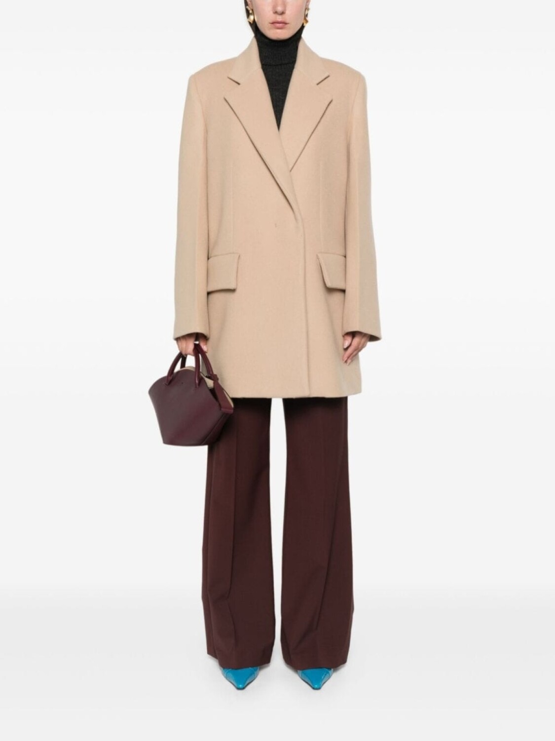 Jil Sander пальто пошитое на заказ, нейтральный цвет — фото 2