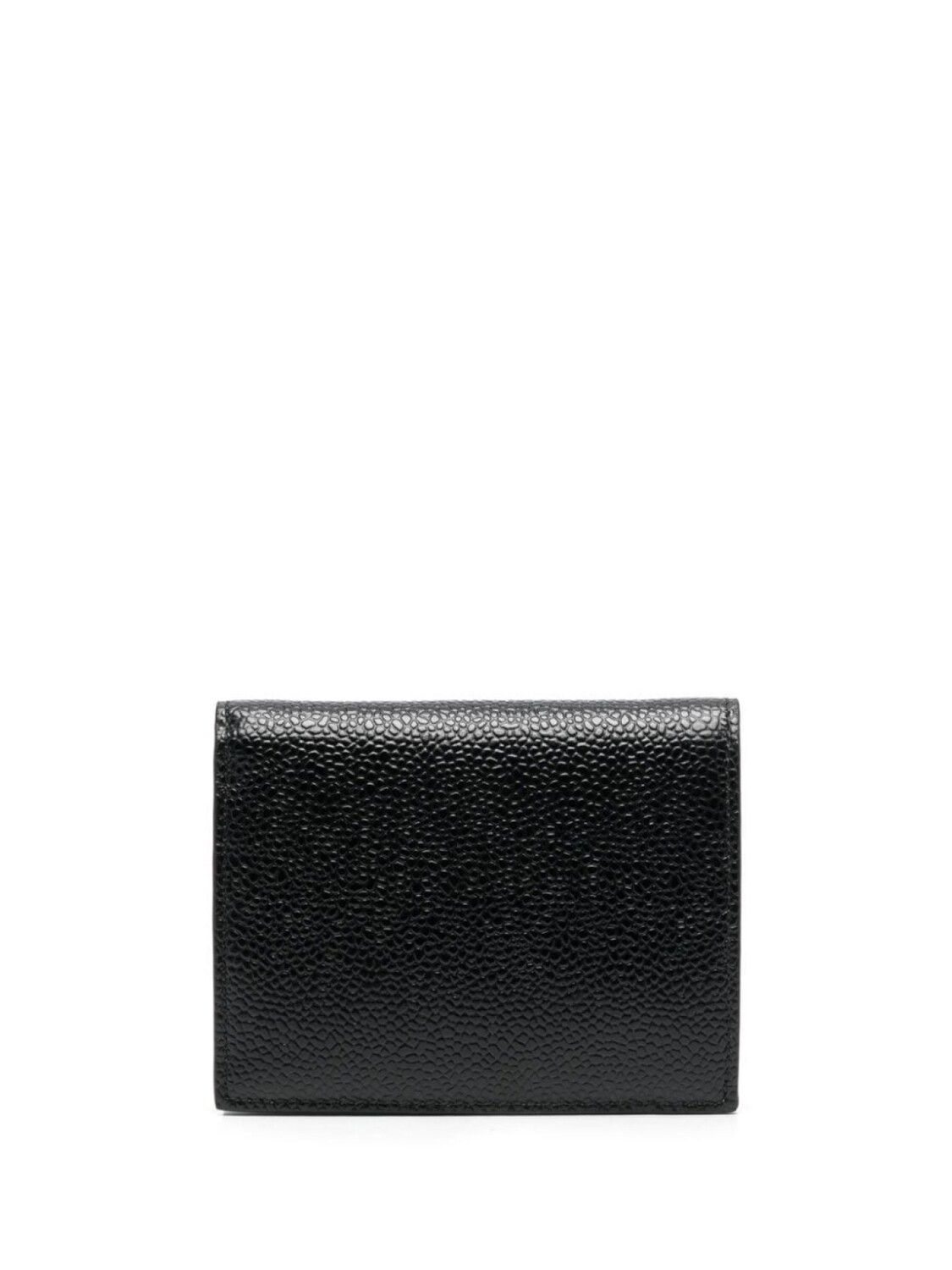 

Thom Browne Billfold With Coin Compartment In Pebble Grain, черный
