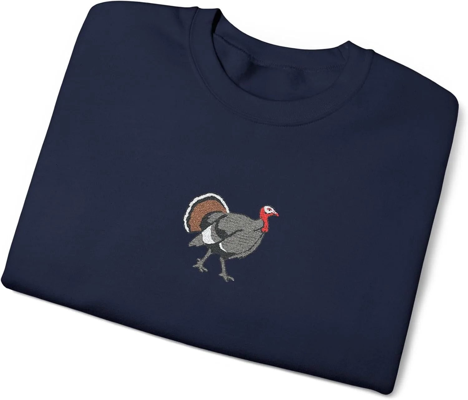 Свитшот с вышивкой Wild Walking Turkey, Unisex Crewneck Jumper — фото 3