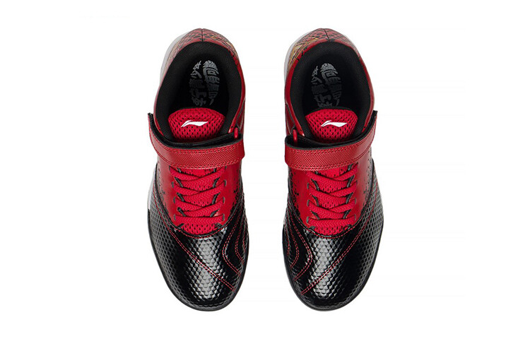 Детские футбольные бутсы GS Low-top черные/красные киноварь Lining Young — фото 4