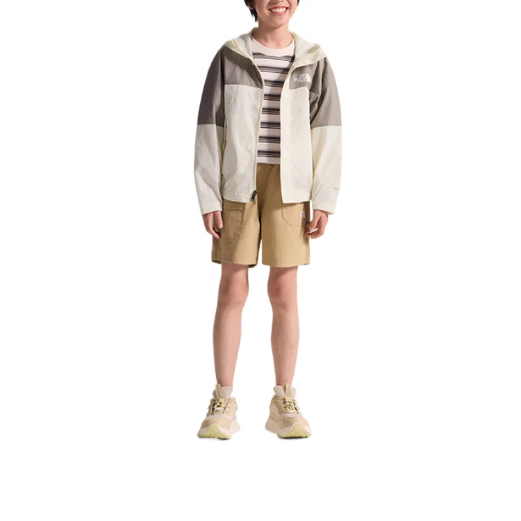 Детская куртка с капюшоном тонкая THE NORTH FACE, Dune White Gravel Gray — фото 4