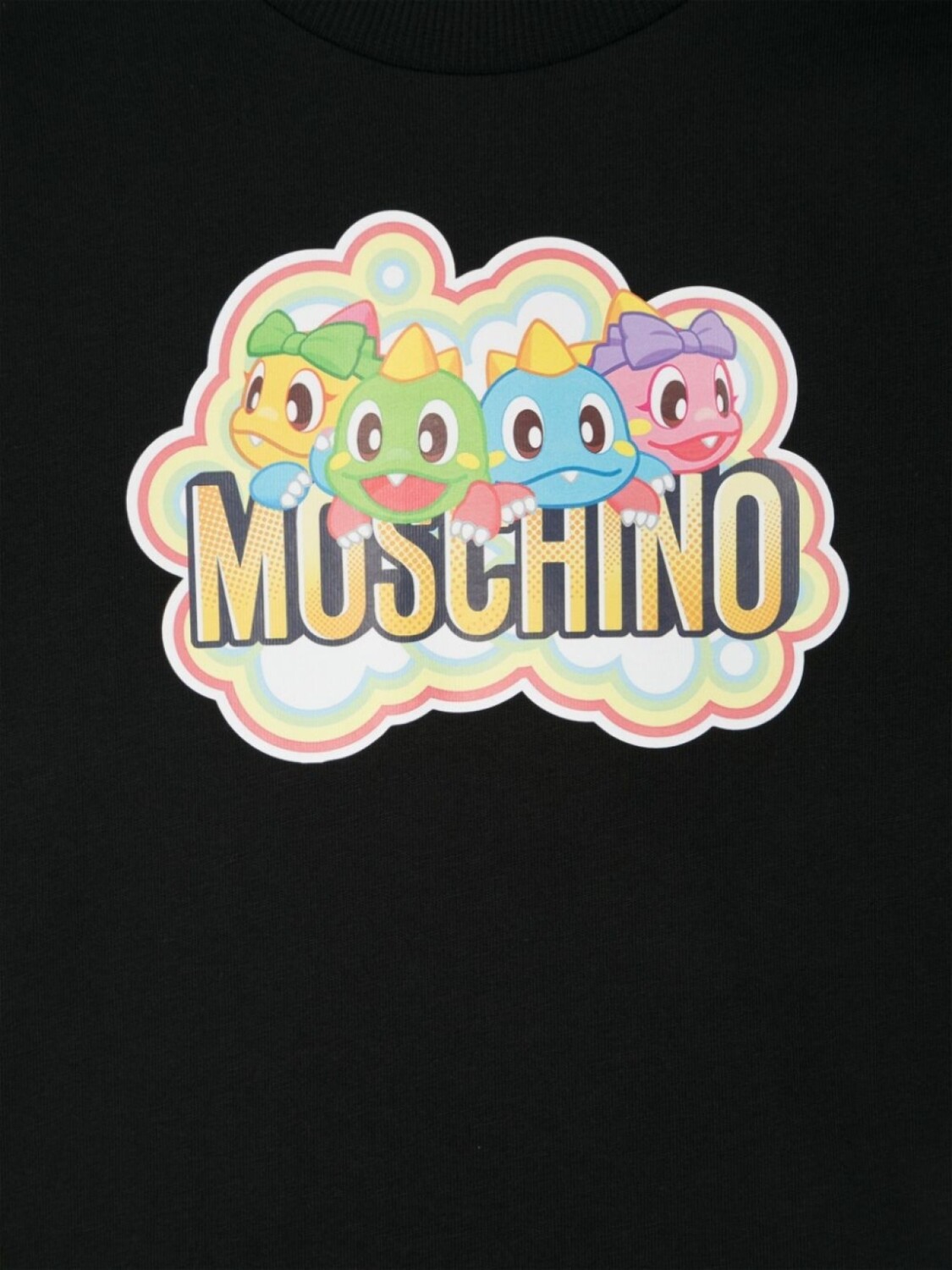 Moschino Kids футболка из коллаборации с Taito™, черный — фото 3