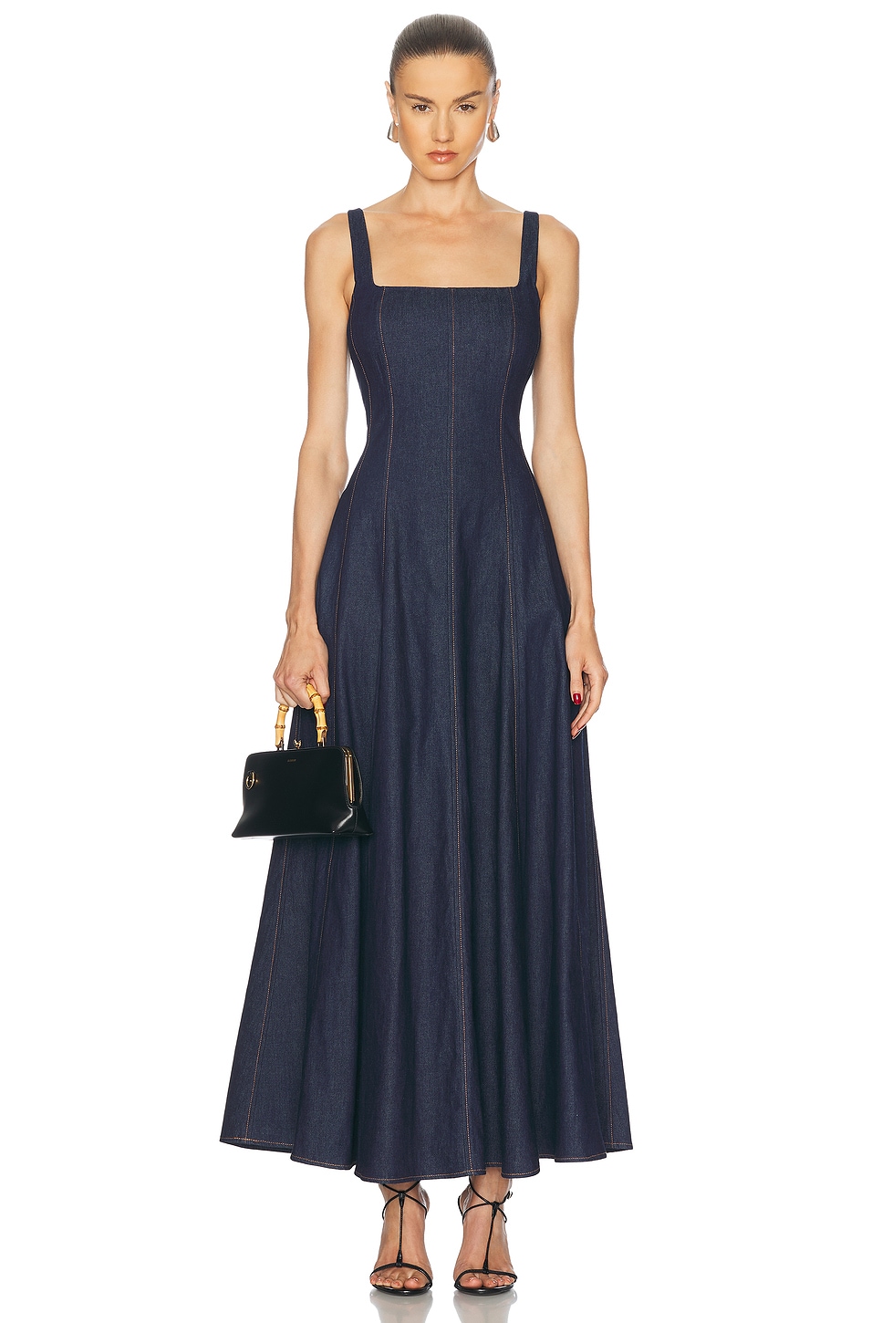 

Athena Sleeveless Paneled Midi Платье Nicholas, Indigo