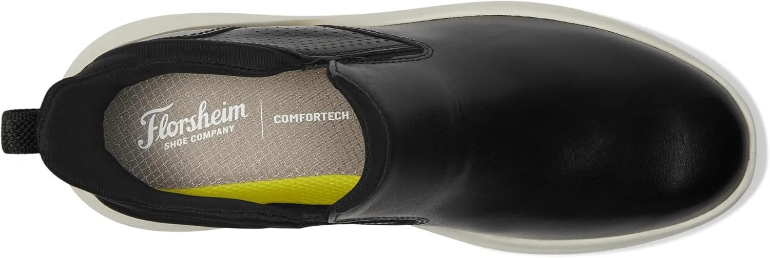 Мужские кроссовки Florsheim Fleet с гладким носком без шнурков, черный — фото 2