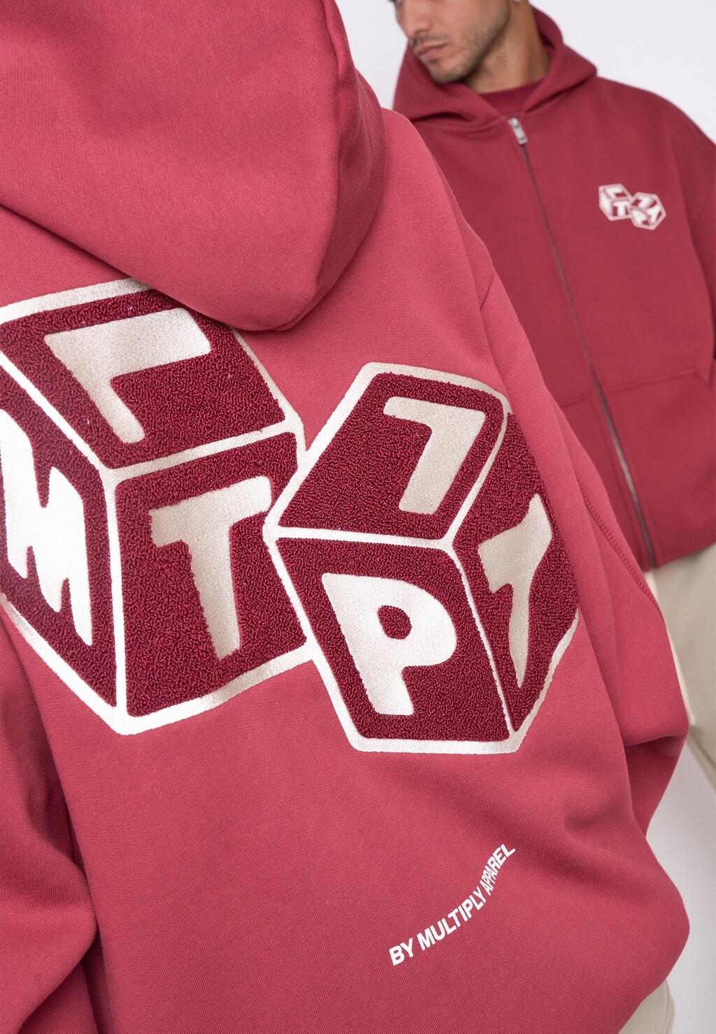 

Толстовка на молнии ZIP CUBES Multiply Apparel, красный