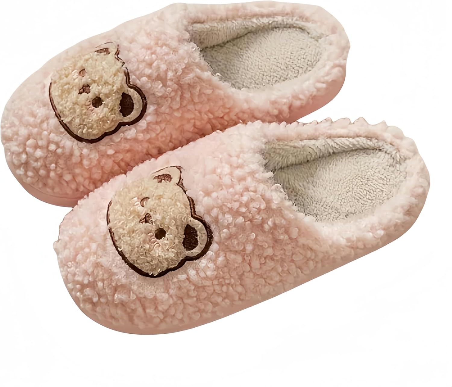 

Зимние тапочки KOSTEN для пары с теплым дизайном медвежонка, для мужчин и женщин, домашние хлопковые туфли, розовый