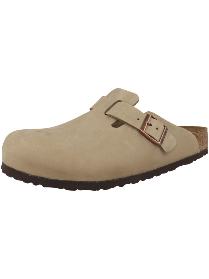 Сабо Birkenstock Clogs Boston SFB geöltes Naturleder Weichbettung normal, светло-коричневый — фото 4