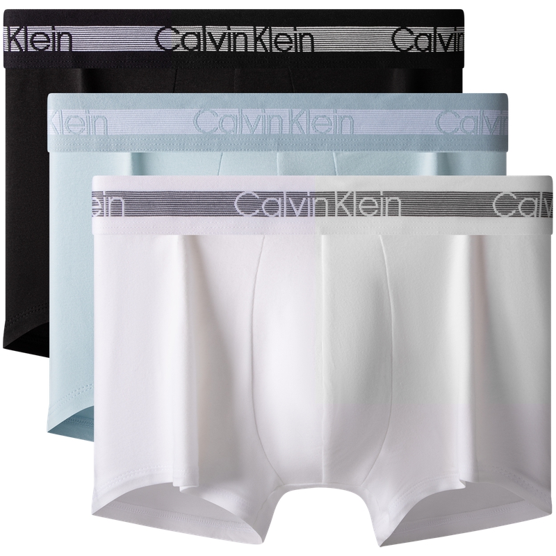 Набор трусов Calvin Klein, 3 предмета, космический черный/лунный белый/туманно-голубой