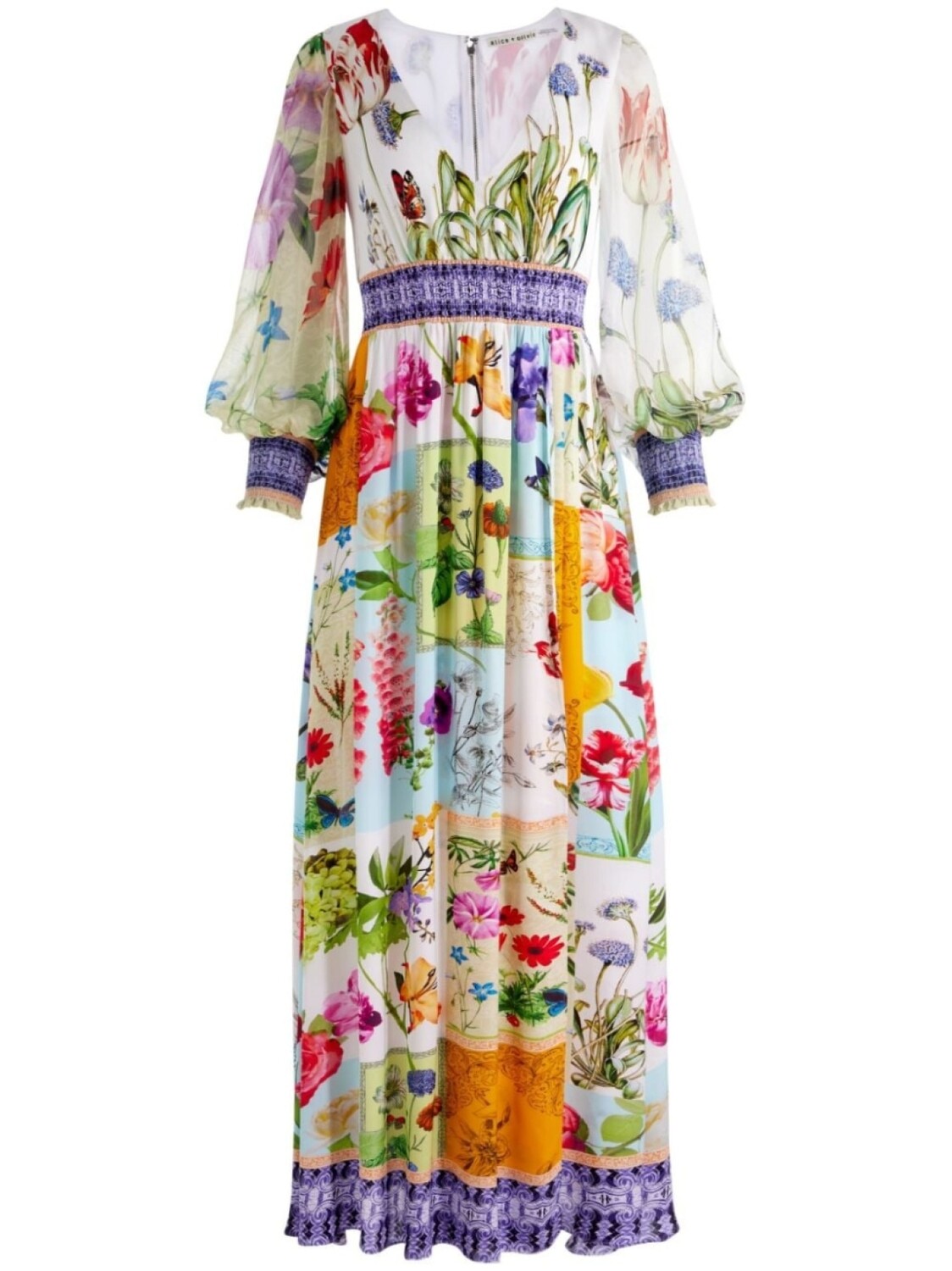 

Alice + olivia платье Bellami с V-образным вырезом, белый