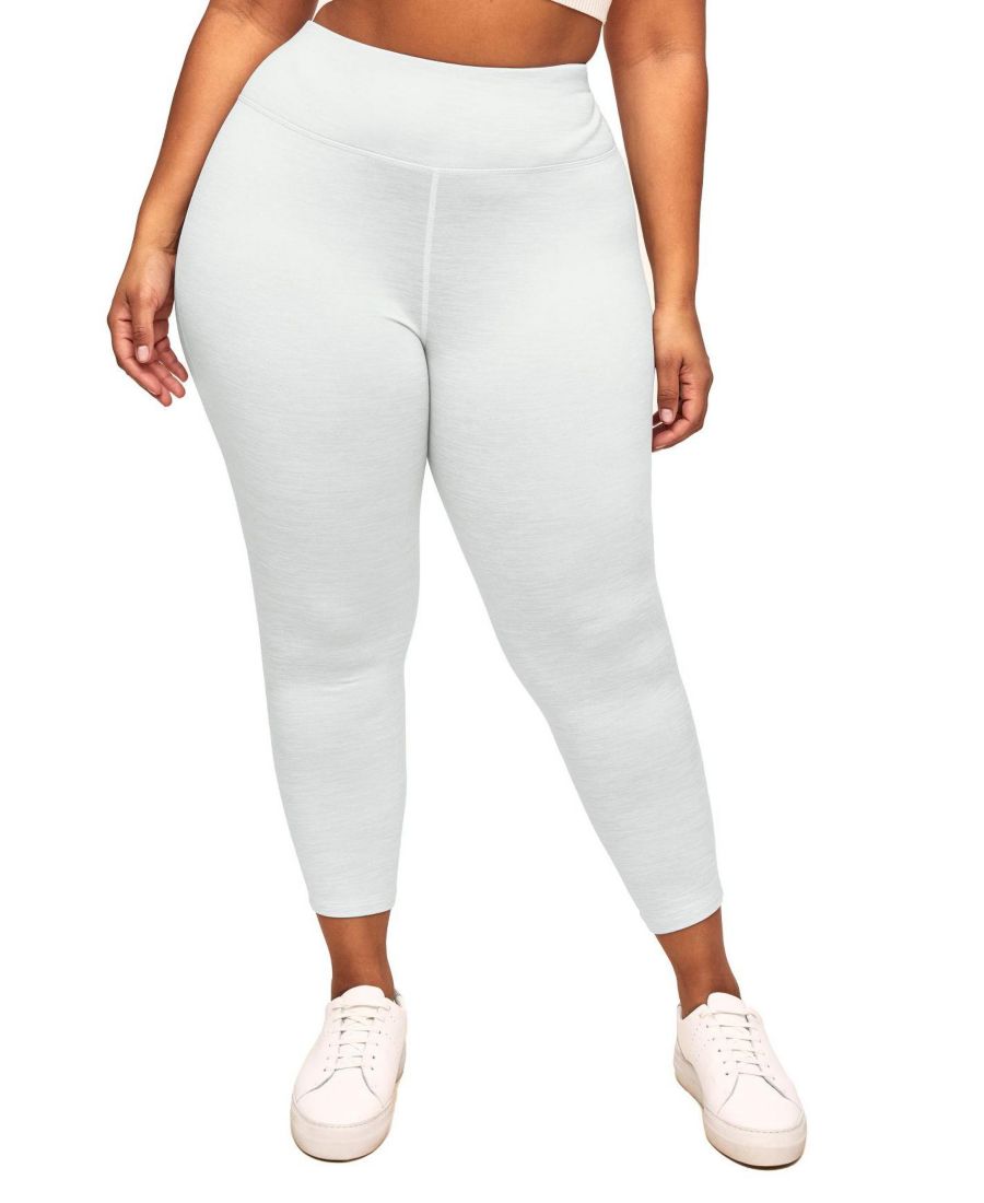 

Леггинсы Haley с высокой талией, меланжевым флисом, размер 7/8, больших размеров Adore Me, White