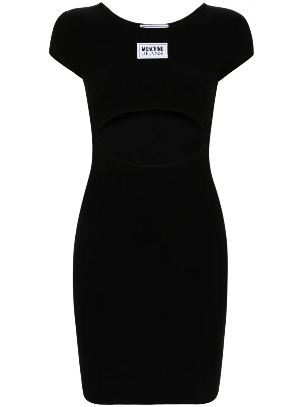

Платье мини в рубчик MOSCHINO JEANS, черный