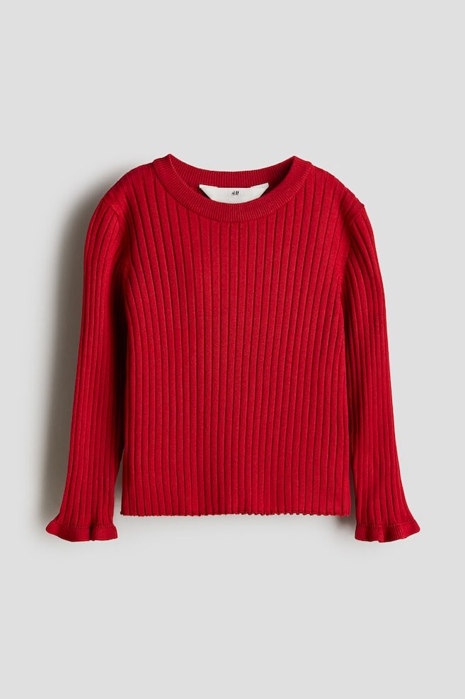 

Ребристый свитер H&M, красный