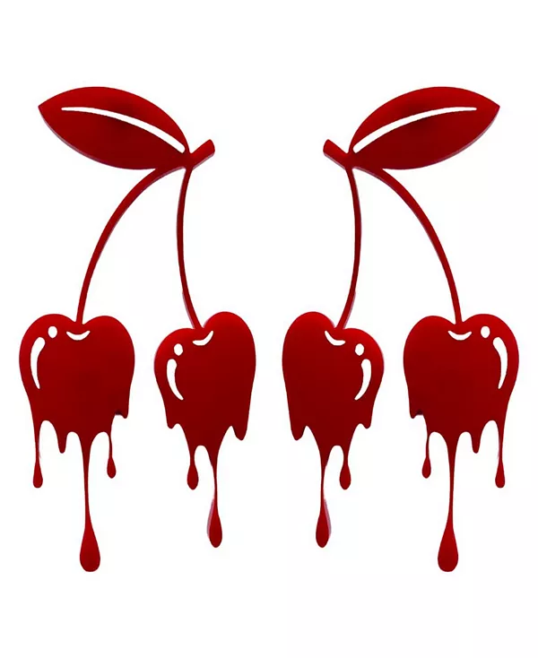 

Серьги-Подвески вишневые Swanky Designs, red