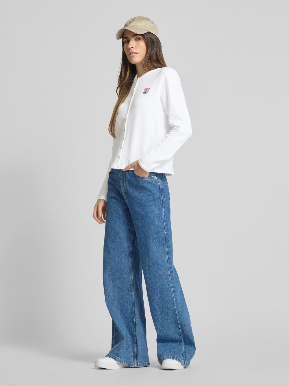 

Кардиган с застежкой-кнопкой Polo Ralph Lauren, белый