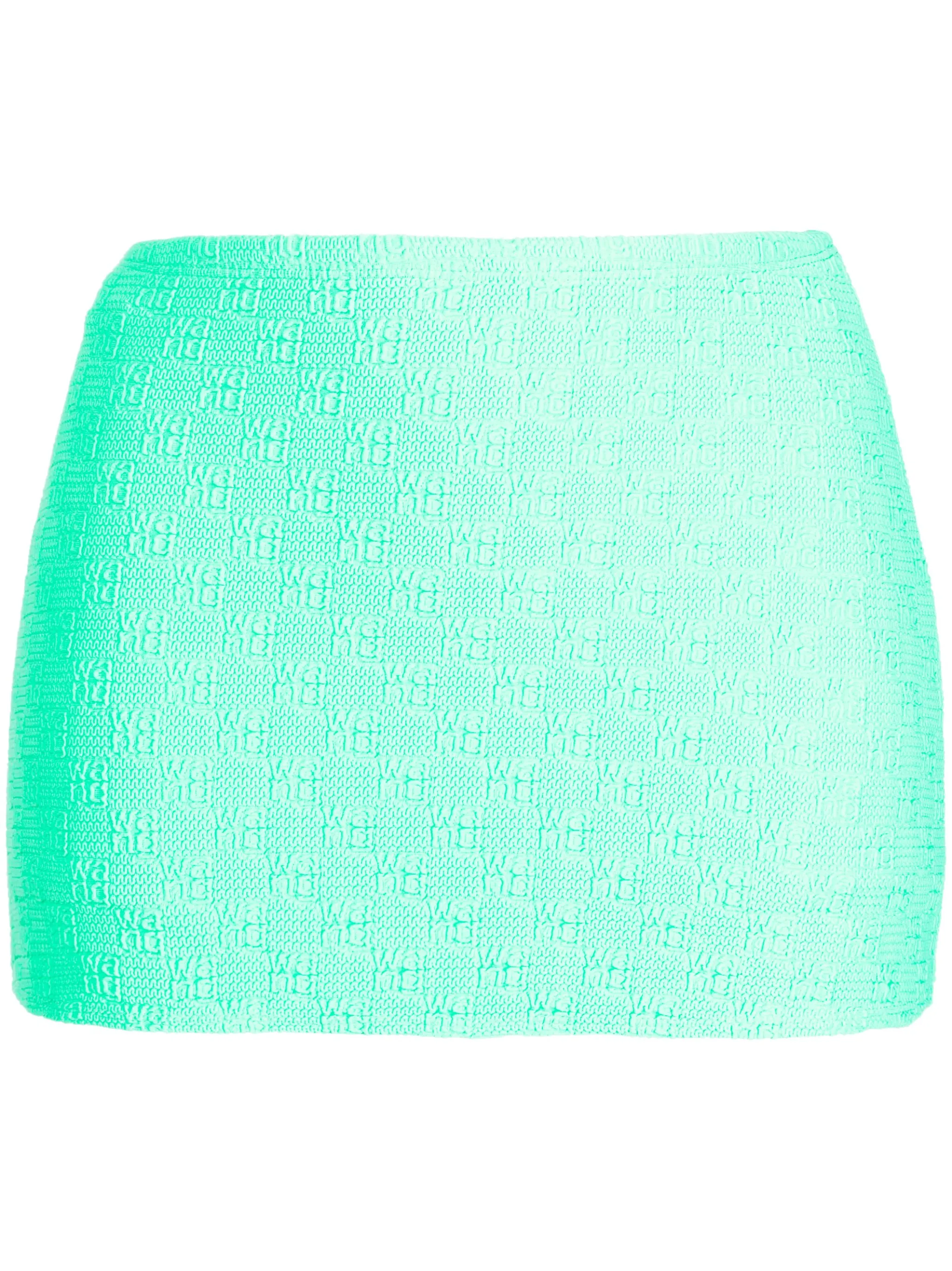 

Короткая юбка с монограммой Alexander Wang, зеленый