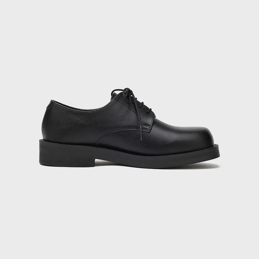 Мужские матовые чёрные дерби Second.A Light Bold Shape Minimal Derby SL31 от Firenze.A — фото 4
