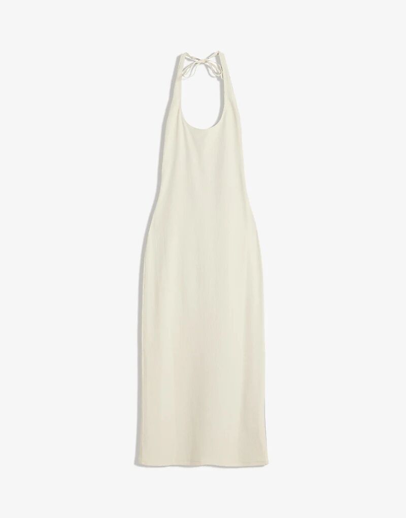 

Платье миди Bershka Textured белого цвета