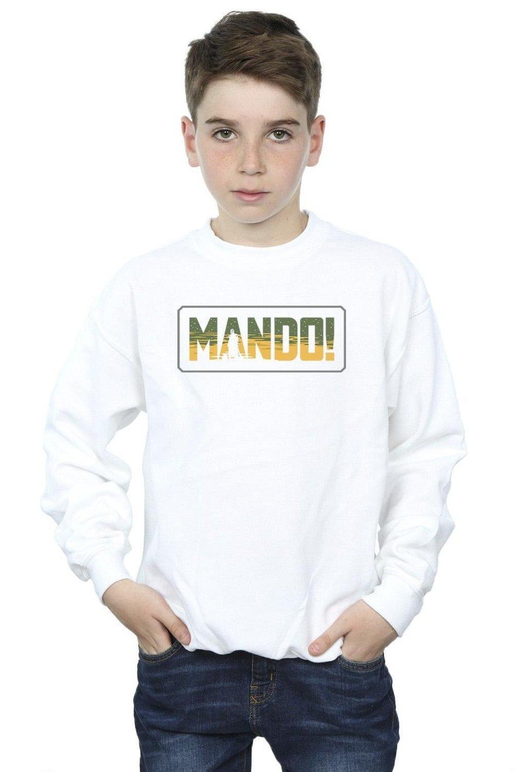 

Толстовка The Mandalorian Mando с вырезом Star Wars, белый
