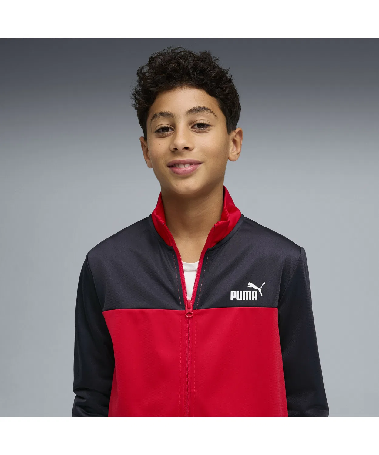 Детский спортивный костюм PUMA Poly Colorblock Suit, 2 предмета, чёрный — фото 3