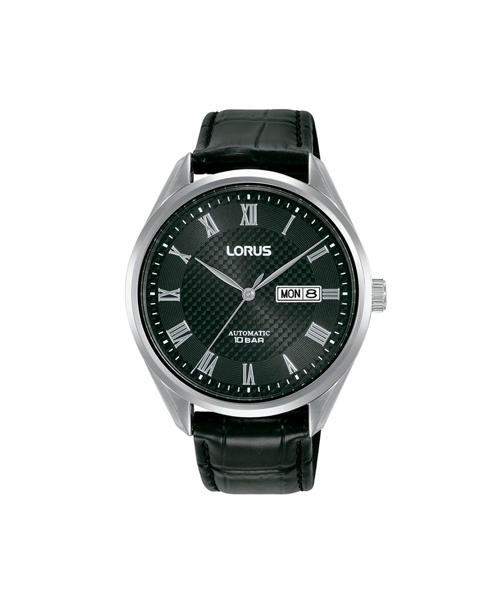 

Мужские часы Classic RL435BX9 с автоматическим кожаным ремешком и черным ремешком Lorus, черный