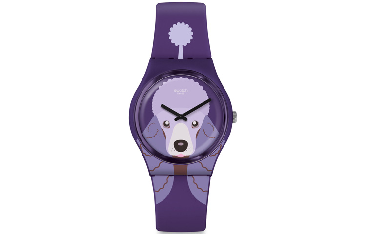 

SWATCH Часы унисекс 34 мм фиолетового цвета GV133