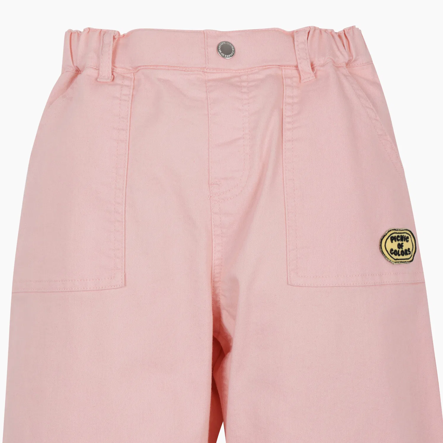 Детские цветные брюки-багги розовые от Benetton Kids — фото 3