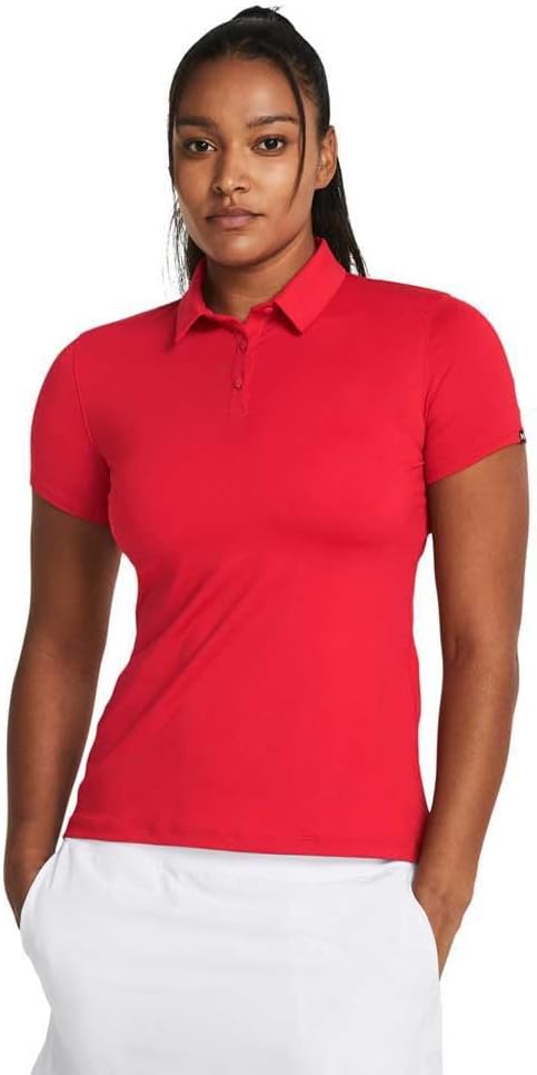 

Under Armour женская футболка UA Tee to Green Polo - отвод влаги и комфорт в жару, Redwhite