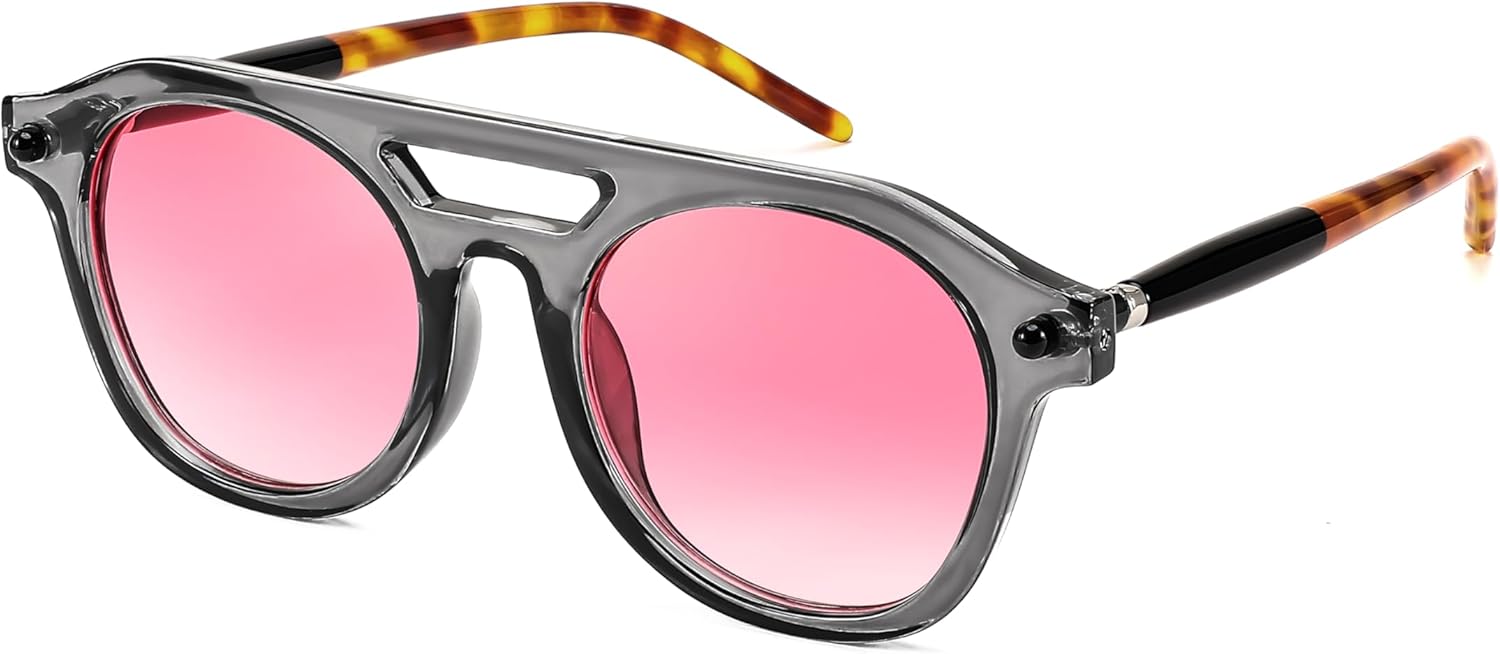 

Солнцезащитные очки FEISEDY Retro Square Aviator для женщин и мужчин, модная винтажная оправа в стиле 70-х, защита от ультрафиолета UV400, артикул B0051, 002 - Pink Leopard