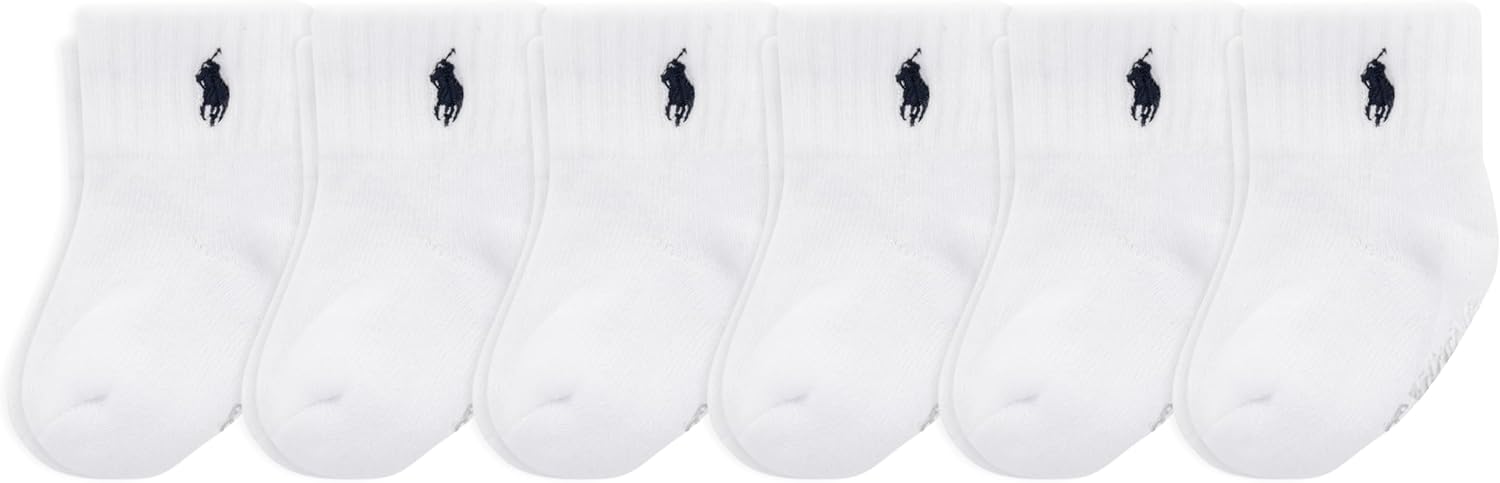 

Polo Ralph Lauren детские спортивные носки, White Navy Cotton