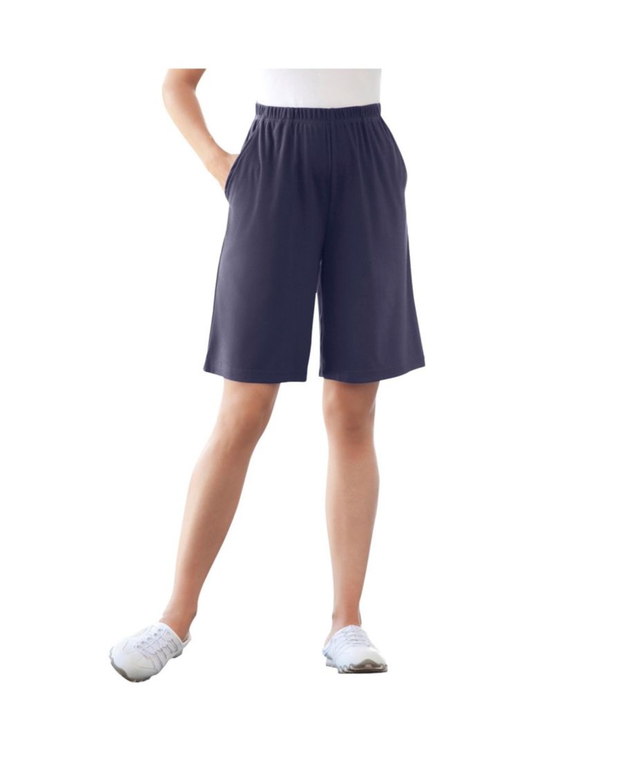 

Вязаные шорты больших размеров на 7 дней Woman Within, Navy