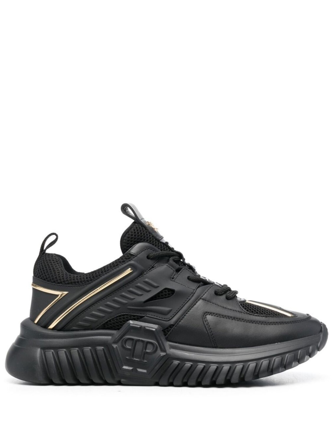 

Кроссовки Philipp Plein Lace-up, черный/золотой