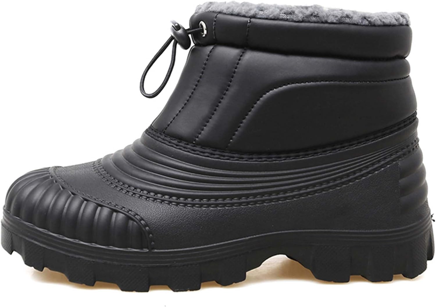 

Зимние плюшевые толстые снежные ботинки с теплой меховой подкладкой и хлопковыми сапогами Generic, черный