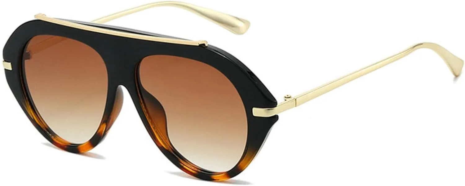 

Солнцезащитные очки Willochra Oversized Oval Pilot для женщин и мужчин в стиле 70-х, большие, роскошные, ретро, ​​черные, с защитой от УФ-излучения UV400, C10