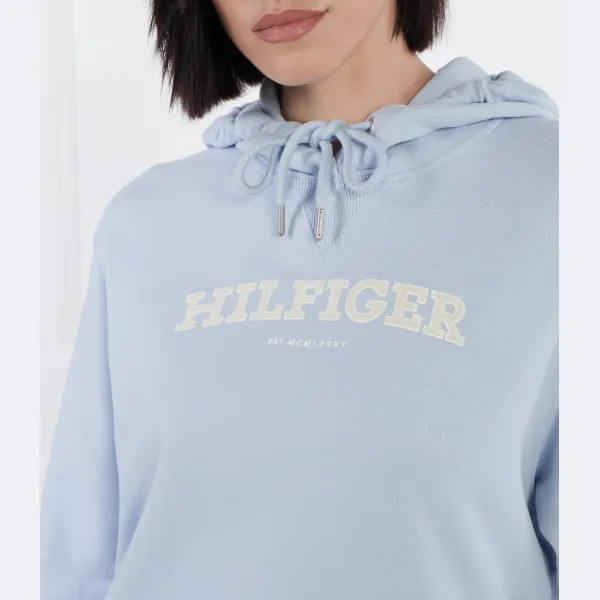 Толстовка свободного кроя Reg Monotype из флока Tommy Hilfiger, синий — фото 3